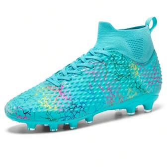 男式帶釘足球鞋,適合人造草坪的戶外訓練鞋,學生比賽鞋。可用尺寸範圍:32 - 46