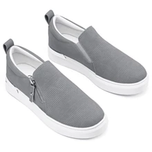 Women's 8010 Fashion Sneakers | Casual Slip On Sneakers | Arch Support Walking Shoes for Women - 灰色 - 查看 5