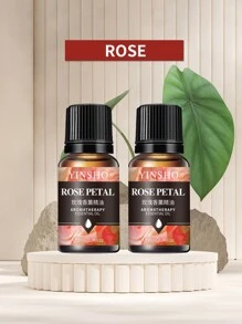 2入組玫瑰香味精油,適用於家用香薰機、汽車香薰機、加濕器、香蠟、香薰石、香氛蠟燭 - 玫瑰紅 - 查看 1