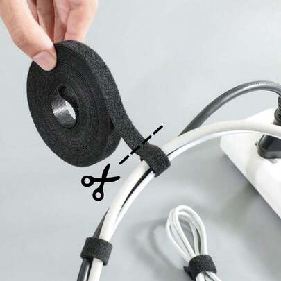 1 Roll Vine Shaping/Cable Management Reusable Hook And Loop Ties, Multi-Size Options, Strong & Durable, Suitable For Office, Home, Gardening, Reusable, Tidy &
