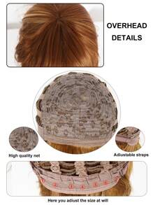 Tóc giả tổng hợp 1pc dài bện bằng tóc giả với tóc giả và mũ tóc giả 1pc - màu nâu - Xem 10