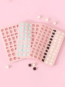 1pc Pink Cartoon Fruit & Animal Silicone Mold, Cute Mini Candy/Ice Cube/Jelly/Chocolate DIY Kitchen Mold, Suitable For Home Parties, Daily Snacks, Celebrations. Includes Silicone 66-Cavity 3D Candy, Chocolate, Gummy Mold, Baking Tools - Bear, Dinosaur, Animal, Insect, Cloud, Heart Designs