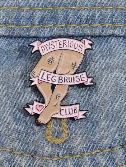 Street 1pc Lovely Alphabet & Leg Design Brooch Scarf Clip, Suitable For Daily Wear Valentine's Day Pin For Clothes Bag Charm School Kpop Backpack Teacher Supplies Bag Charms Cute Office Accessories Shirts Jacket Jewelry Christmas Halloween Autumn-Winter Accessories,Suitable For Teens, Youth,Men,Casual, Outdoor, Athletic, Vacation, Graduation Gifts, Birthday, Daily Wear Clothes Pin Funny Teacher Gifts Costume Accessories