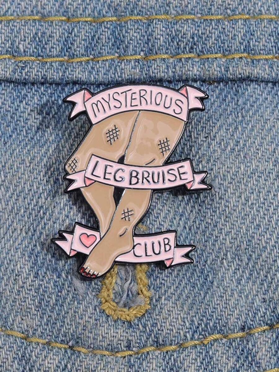 Street 1 件可爱字母和腿部设计胸针围巾夹，适合日常穿着情人节别针用于衣服包魅力学校 Kpop 背包教师用品包饰可爱办公室配件衬衫夹克珠宝圣诞节万圣节秋冬配饰，适合青少年、青年、男士、休闲、户外、运动、度假、毕业礼物、生日、日常穿着衣服别针有趣的教师礼物服装配饰 - 彩色 - 查看 1