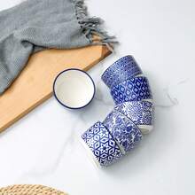 Selamica Ceramic Ramekins 4 Oz, Creme Brulee Ramekins Oven Safe, Souffle Custard Dishes/Cups for Baking, Mini Bowls for Pudding Ice Cream Dip, Set of 6, Vintage Blue - 復古藍色 - 查看 3