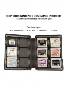 Caja Para 28 Tarjetas De Juego Para 3ds New3ds Y Caja Para 24 Tarjetas De Juego Para Dsi - Negro - Ver 3