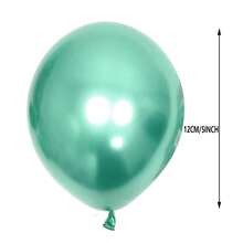 100 Piezas De Globos De Látex Metalizado De 5 Pulgadas Para Decoración De Fiesta - Verde - Ver 4
