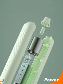 1set Cute Colorful Dopamine-inspired Design Dual Head Milk Frother With Replaceable Beaters - White - View 9