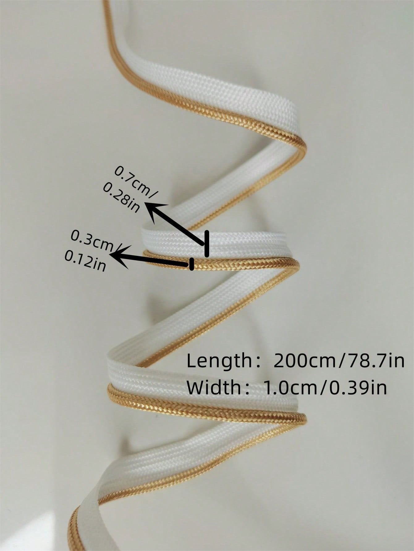 1roll 2m Polyester 1.0cm Edging Ribbon With Colorful Circle Edge For ...