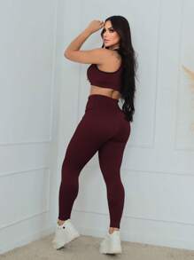 Women Two-piece Outfits - Màu Đỏ Sâu - Xem 1