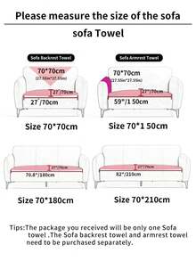 1入組彈性鬆緊帶沙發套,刺繡設計,防滑,適用於1-4座位沙發,全季節適用