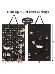 Fashionable Hanging Accessory Storage Bags, Earrings, Necklaces, Hair Accessories, Hair Bands Storage Racks, Felt Wall-Hanging Organization Bags