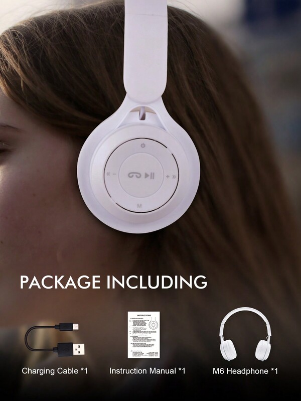 Overear Design HiFi Sound Ombre Foldable Wireless Headphone SHEIN UK