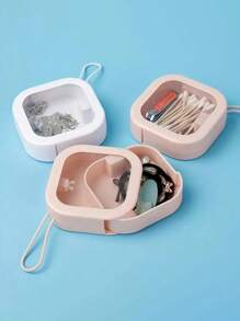 防尘防水便携式透明塑料收纳盒，适合旅行和整理 - 非常适合药丸、游戏、配件、电缆、电池、耳塞和玩具，随身携带化妆品收纳盒化妆品收纳袋迷你袋旅行小化妆盒配件化妆品架刷袋化妆品容器化妆包旅行必需品女士配件旅行用品化妆包化妆包化妆包化妆包 - 查看 2