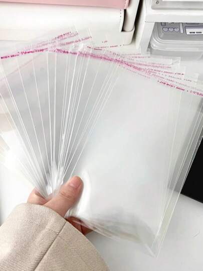 100pcs/200pcs Transparent OPP Packaging Bags Halloween Candy Bag For Packing Books, Accessories, Stationery, And Other Items, With Dust-Proof And Moisture-Proof Card Protection Fall Autumn, Back To School Valentine Day