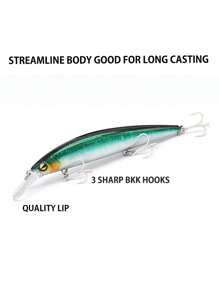 钓鱼 1 件装超远投海水沉水米诺饵 110mm 37g 钓鱼路亚鲈鱼硬饵钓鱼 Isca 人工饵 - 彩色 - 查看 5