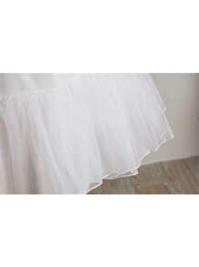 4 层无骨柔软薄纱洛丽塔衬裙，角色扮演狗裙万圣节秋季女士服装 - 白色 - 查看 4