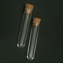 10pcs/pack Transparent Plastic Test Tube With Wooden , 12x60mm - White - View 5