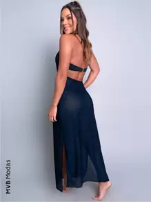 Women Cover Ups - Blue - View 2