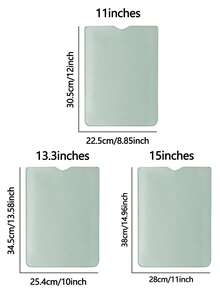 1pc Pu Leather Slim Laptop Sleeve Suitable For Notebook, Tablet Pc, Inner Bag Computer Storage Bag - Green - View 2