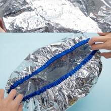 1pc Hair Care Thermal Self-Heating Steaming Cap With Temperature Control For Deep Conditioning, Heat Treatments Silk Bonnet Satin Bonnet - Silver - View 4