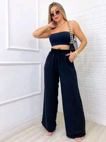 Women Pants - 黑色 - 查看 6