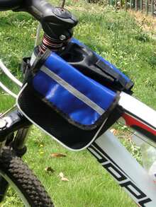 1入組通用自行車包，防水自行車包，自行車車把包，自行車收納包，公路自行車車架袋包，自行車配件（藍色）運動包運動包