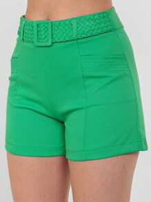 Women Shorts - 綠色 - 查看 6