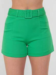 Women Shorts - 綠色 - 查看 3