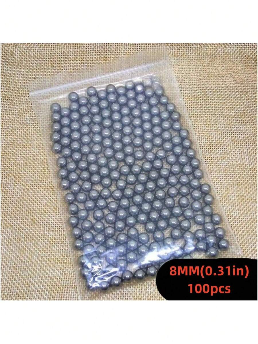 50/100 件/包 8 毫米精密鋼珠,用於彈弓、狩獵、射擊練習、自行車軸承、diy、彈弓用優質滾珠軸承 - 銀色 - 查看 1