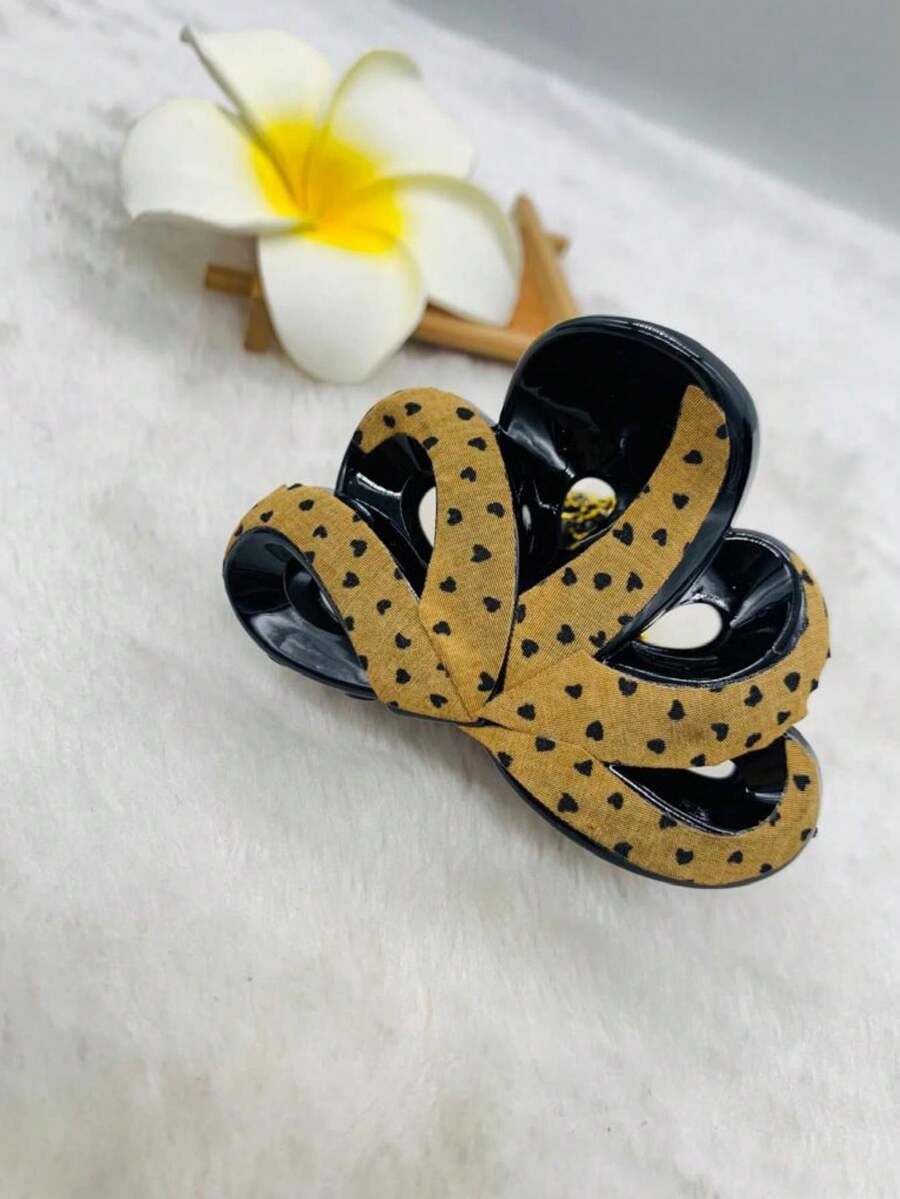 髮夾，適用於女孩日常髮型 - 黃色 - 查看 1