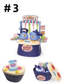 10入組孩子們的假裝遊戲廚房套裝適合女孩帶餐具,洗碗機&飲用噴泉玩具 - 彩色 - 查看 3