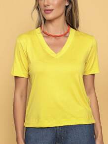 Women T-Shirts - Yellow - View 2