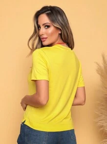 Women T-Shirts - Yellow - View 4
