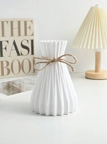 1 lọ hoa nhựa, lọ hoa không vỡ, trang trí nhà sáng tạo cho tiệc cưới, lễ hội, đồ trang trí, quà tặng, trang trí nhà cửa, đồ trang trí Halloween, đồ trang trí, đồ trang trí nhà bếp - trắng - Xem 3