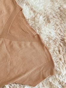 Women Knit Tops - Màu be - Xem 3