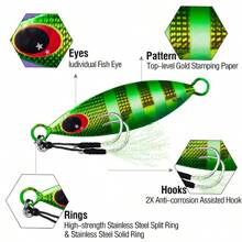 1PC 10-60g Metal Slow Jig Heavy Sinking Minnow 3D Eyes Laser Fishing Bait 5-8.5cm Fishing Trolling Lure