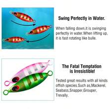 1PC 10-60g Metal Slow Jig Heavy Sinking Minnow 3D Eyes Laser Fishing Bait 5-8.5cm Fishing Trolling Lure