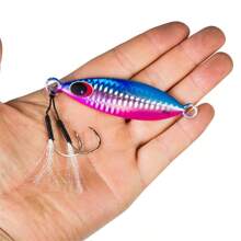 1PC 10-60g Metal Slow Jig Heavy Sinking Minnow 3D Eyes Laser Fishing Bait 5-8.5cm Fishing Trolling Lure