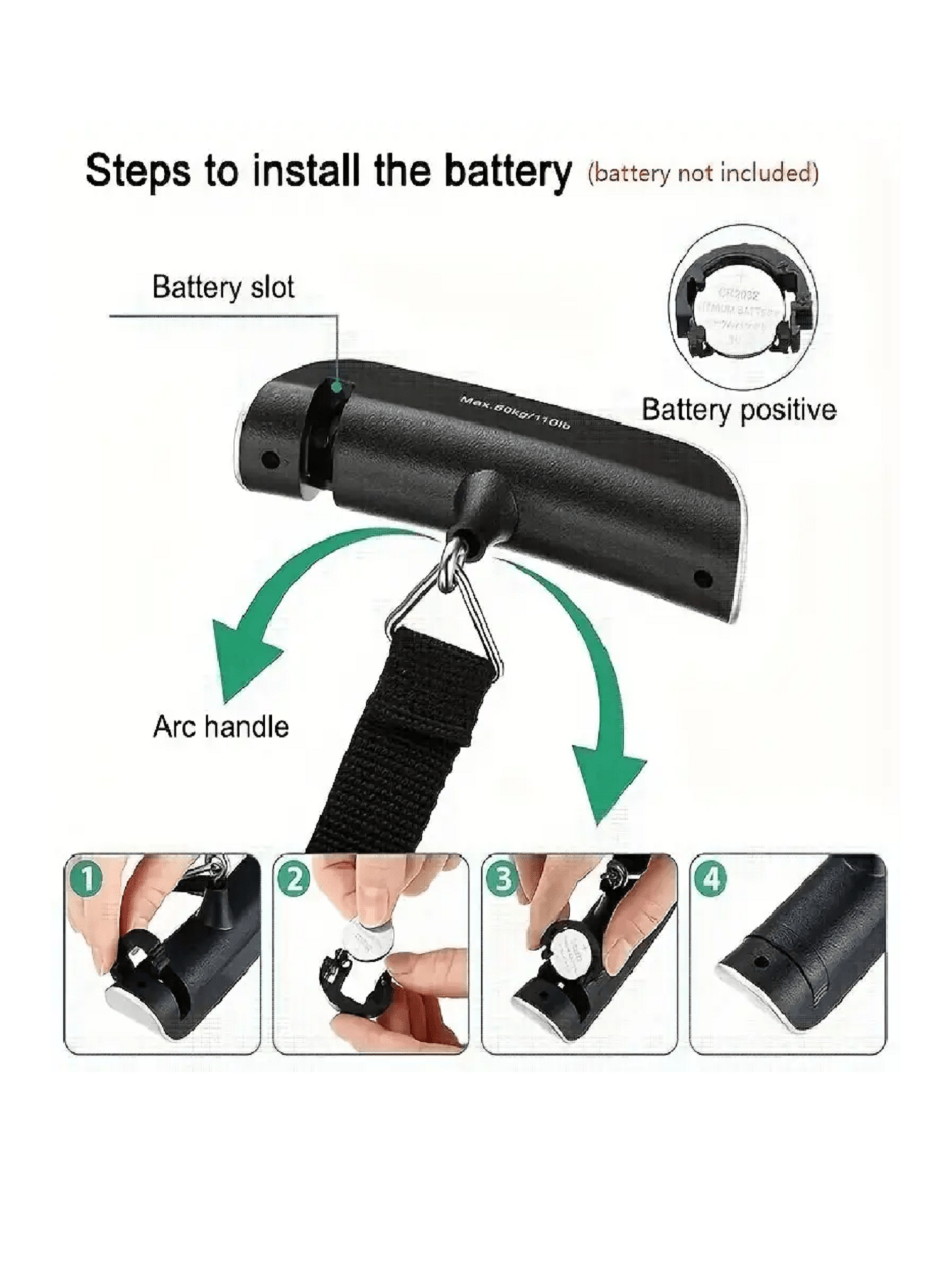 قطعة واحدة من ميزان الأمتعة الإلكتروني (50 كجم/110...