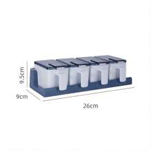 4-Piece Spice Rack With Lid Stick To The Wall - White - View 3