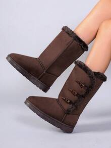 Botas De Nieve Para Mujer - Café integral - Ver 4