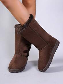 Botas De Nieve Para Mujer - Café integral - Ver 2