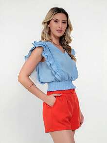 Women Tops - Màu xanh lam - Xem 8