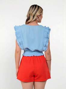 Women Tops - Màu xanh lam - Xem 2