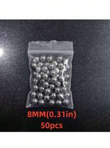 50/100 件/包 8 毫米精密鋼珠,用於彈弓、狩獵、射擊練習、自行車軸承、diy、彈弓用優質滾珠軸承 - 銀色 - 查看 2