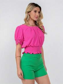 Women Shorts - 綠色 - 查看 7