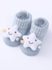 1 Pair Of Comfortable, Breathable And Soft Baby Socks - Blue - View 3
