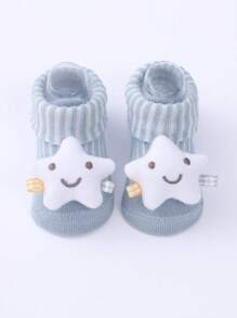 1 Pair Of Comfortable, Breathable And Soft Baby Socks - Blue - View 1