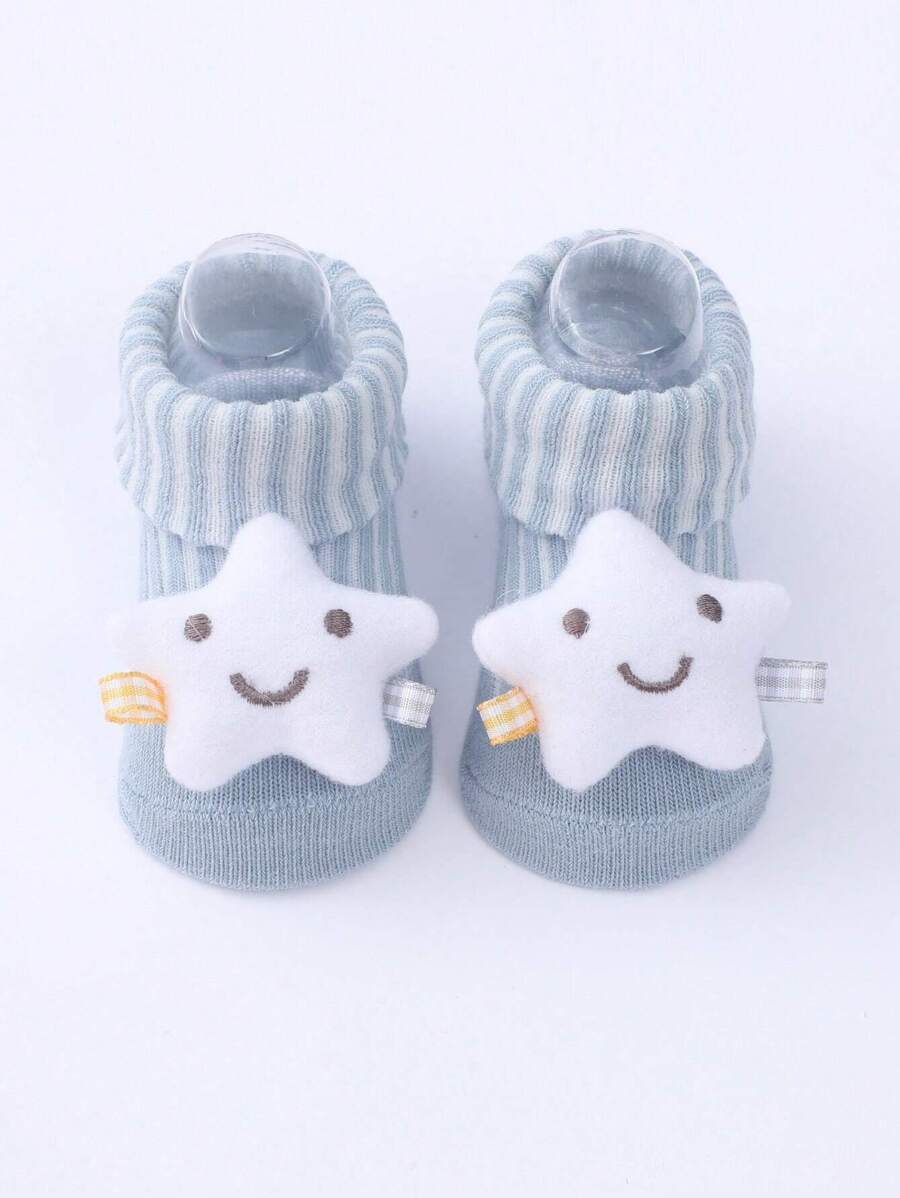 1 Pair Of Comfortable, Breathable And Soft Baby Socks - Blue - View 1